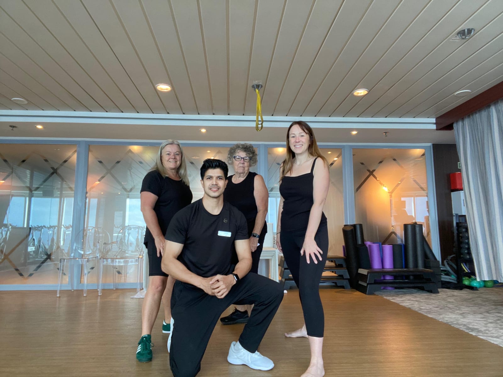 Bassam leading a group fitness class
