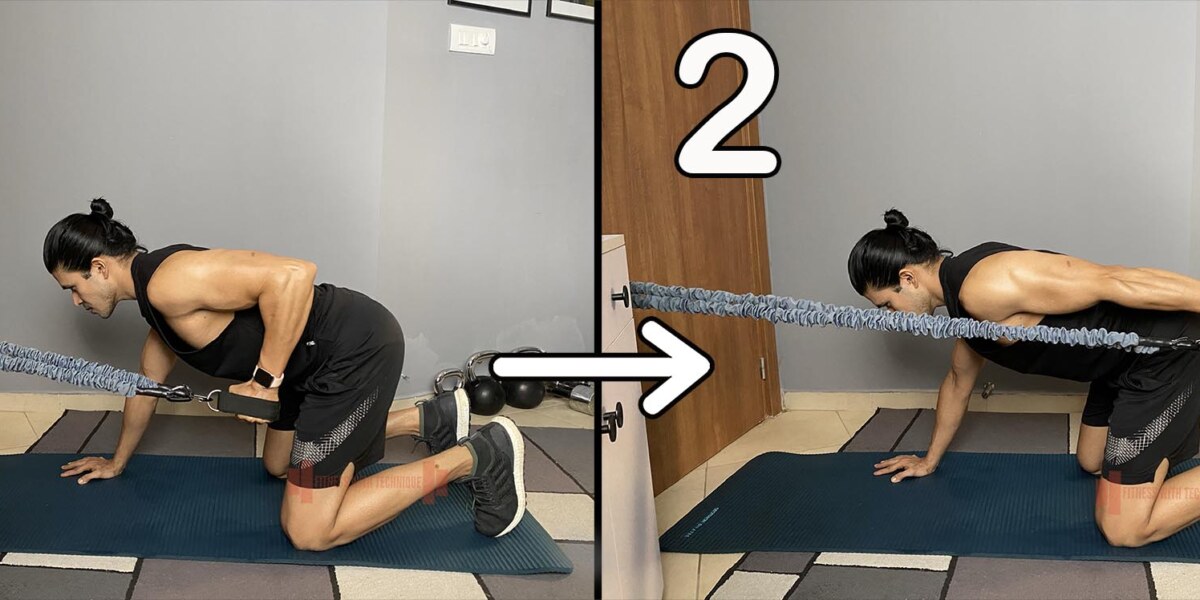 Kneeling One Arm Triceps Kickback