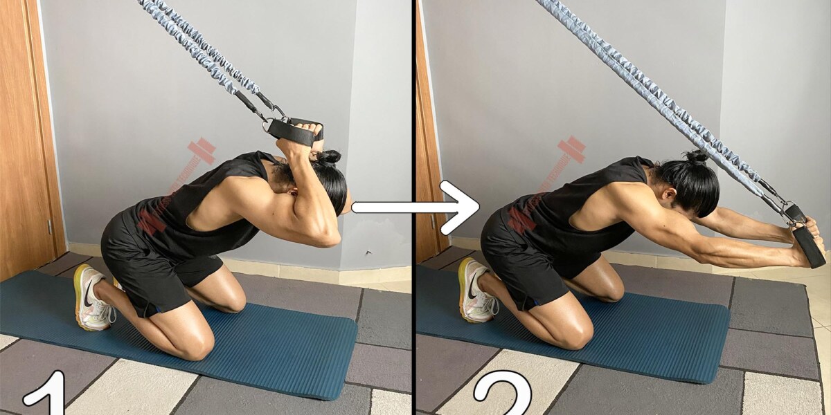 Kneeling Overhead Triceps Extension