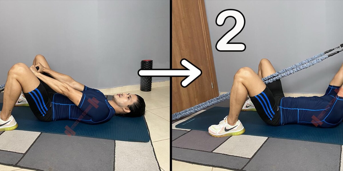 Lying Front Shoulder Raise With Resistance Bands