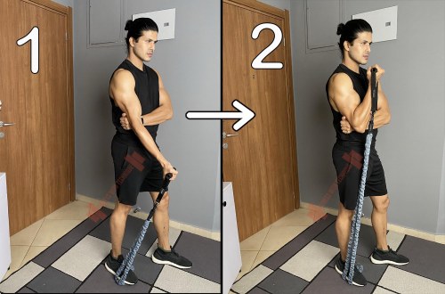 One Arm Preacher Curls With Resistance Bands