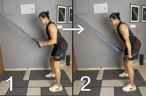 Standing Triceps Extension With Bands