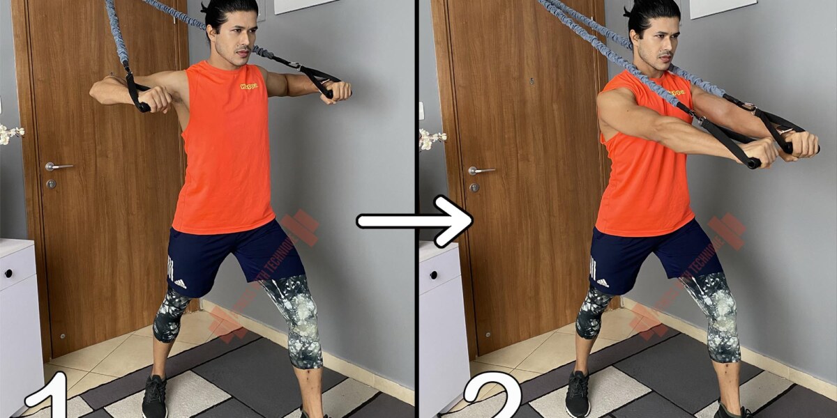 Chest Press With Resistance Bands