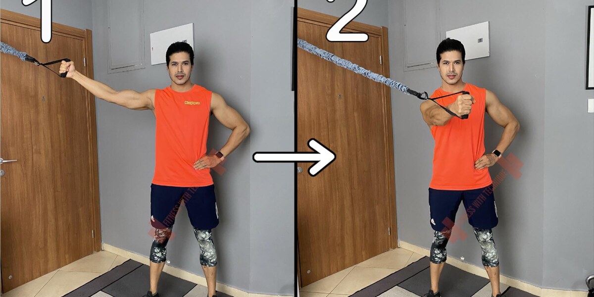 Standing Chest (High) Fly With Resistance Bands