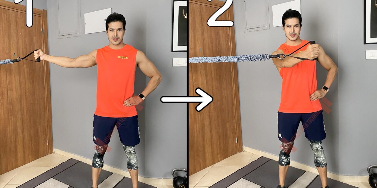 Standing Chest (Mid) Fly With Resistance Bands