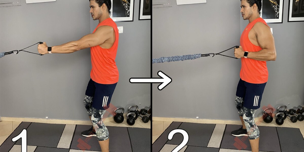 Standing One Arm Back Row With Resistance Bands